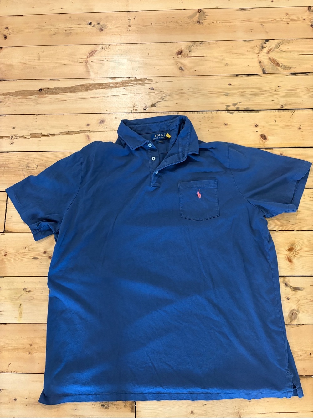 Polo by Ralph Lauren Men’s Blue Short-Sleeve Polo Shirt Size XXL
